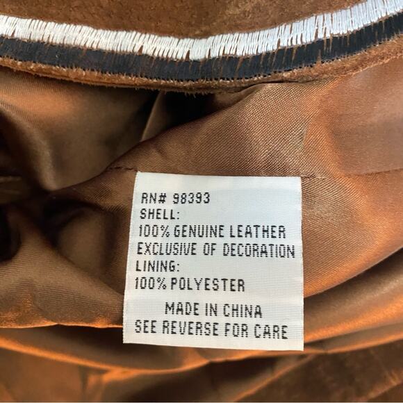 Pamela McCoy Brown Suede Western Embroidered Beaded Jacket Blazer Small Boho - Picture 9 of 10